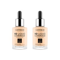 캐트리스 HD 리퀴드 커버리지 파운데이션 30ml, 002호 포슬린베이지, 2개