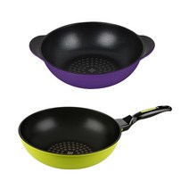 키친아트 마이다스 프라이팬 2종 세트, 혼합색상, 궁중팬 28cm + 파티웍 28cm