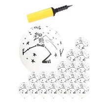 할로윈 풍선 30cm x 20p + 소형리본 + 손펌프 랜덤발송, 해골 화이트, 1세트