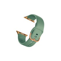비쉐르 골드 버클 라운드 애플워치 2 실리콘 밴드 스트랩 38mm, 그린, 1개