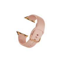 비쉐르 골드 버클 라운드 애플워치 2 실리콘 밴드 스트랩 38mm, 라이트핑크, 1개