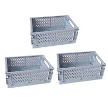 더플로우컴퍼니 귀여운 접이식 미니 폴딩 박스 대형, 블루, 3개