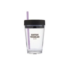 에이비라이프 에스텐 텀블러 + 베이직 빨대 22cm, 010 블랙퍼플, 500ml
