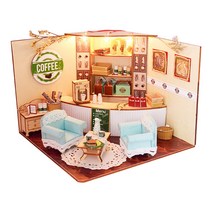 꼬미딜 커피숍 준중형 미니어처하우스 DIY 키트 + 제작도구, 혼합색상