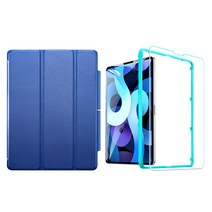 ESR 스마트 커버 아이패드 케이스 + 강화유리필름 세트, 네이비(EB513), EA806