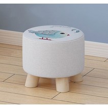 가팡 원목 낮은 스툴, F