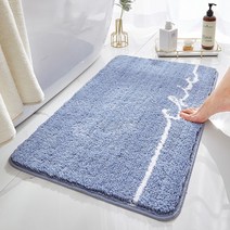 JHCompany 화이트 레터링 라인 발매트, 블루