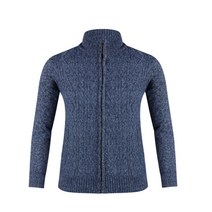 럭스골프 남성용 꽈배기 기모 풀집업 니트 가디건 PR20W806