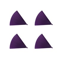 컬러 주름 배경지 촬영소품, 라이트퍼플, 4개