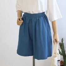 핑크홀릭 멜로디 5부 데님 치마바지