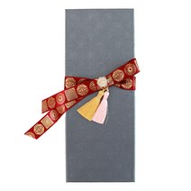 체크스토리 금빛타슬노리개 예단편지함, 와인, 1개
