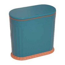 슬림 라운드 프레스 휴지통, 그린, 1개