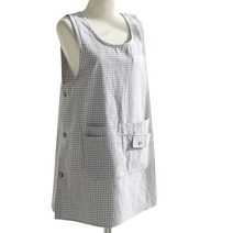 아포아룸 미니체크 앞치마 XL, 그레이, 1개