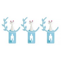 홈데코 냥이 후크, 블루, 3개