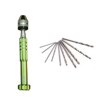 HD 프라모델 건담 건프라 컬러 핀바이스 그린 + 드릴날 10종 세트, 1세트