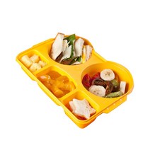 밥독 유아용 옥수수 도시락 식판, 옐로우