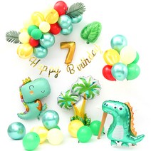 익살 공룡 풍선 세트 7, 혼합색상(7), 1세트