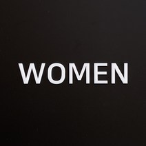 스튜디오투명 화장실 도어 사인물 스카시 화이트, WOMEN, 1개