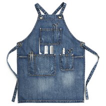 Jeanerlor 빈티지 바리스타 데님 앞치마 J01 M, 혼합색상, 1개