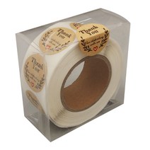 핸드메이드 크라프트지 스티커 500p 세트, 월계땡큐스타일