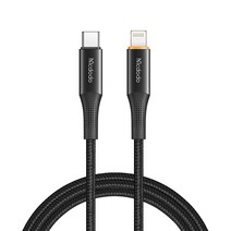 맥도도 C타입 to 라이트닝 PD 고속충전 케이블 36W, 1.2m, 블랙