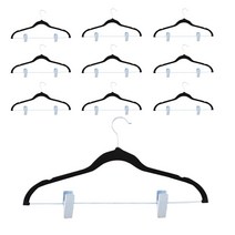 엠에프매직하우스 모라펠 논슬립 멀티 벨벳 집게 바지걸이, 블랙, 10개