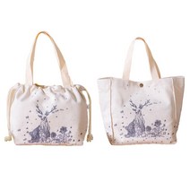 마켓감성 드로잉 아트 패브릭 절연 가방 세트, 엘크 세트