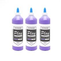 제이에스 플레이 전문가용 아크릴 물감 10 Lilac 3p, 500ml, 1색