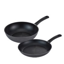 해피콜 몬드 다이아몬드 프라이팬 IH 2종 세트, 블루블랙, 프라이팬 28cm + 궁중팬 28cm
