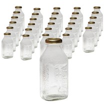 델몬트 쥬스 사각 유리병 골드, 300ml, 40개