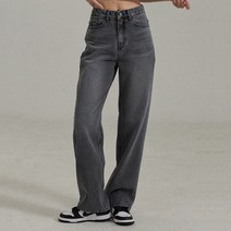 밀리언코르 여성용 커버밴드 롱루즈 와이드 데님 팬츠 CONA 9264