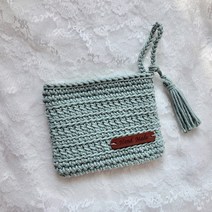 심플 카드지갑 가방 코바늘 뜨개질 DIY 패키지, 1개, 민트