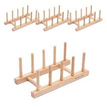 오체어스 내추럴 원목 4칸 접시꽂이 4p