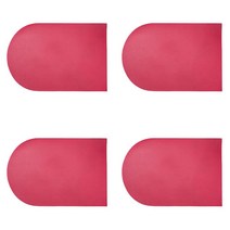 북유럽 스타일 블렛형 방수 PVC 테이블 매트 4p, 레드, 44.5 x 30.5 cm