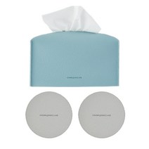 청정일기 모던하우스 티슈케이스 + 코스터 2p, 아쿠아민트