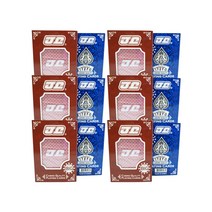 엠보싱 플라스틱 JJ 빅점보 홀덤카드 2종 x 6p 세트, 레드, 블루