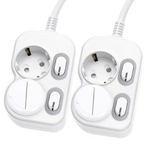 에코파워탭 LED 개별 절전 멀티탭 2구 EPM-L202 2p, 2.5m, 1개
