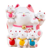 데코 행운의 고양이 저금통, 핑크, 1개