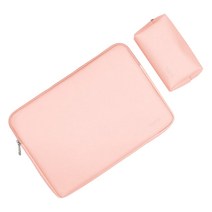 송송송마켓 노트북 보호 파우치 + 악세사리 가방, 핑크