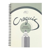 아트앤디자인 고급 좌철크로키북 105g 랜덤발송, A4, 1개
