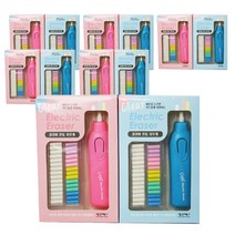 날쌘거북이 클리어 전동 지우개 2종 x 6p 세트, 핑크, 블루, 1세트