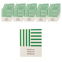 스트라이프 땡큐 감사 고급 선물포장 데코스티커 100p, 그린, 1개