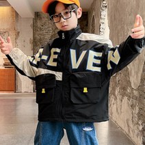 엔젤아이 아동용 배색 이니셜 자켓