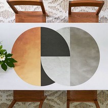 지베아 가죽 방수 캠핑 감성 예쁜 식탁보, 이클립스, 120 x 80cm