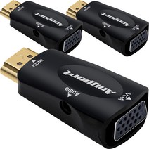 애니포트 VGA to HDMI+스테레오 젠더 AP-HVGA 3개입
