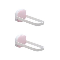 셀렉숀 접이식 옷걸이 빨래집게 정리 후크, 핑크, 2개