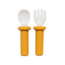 랄라비 유아용 아이주도 플러스 스푼   포크 세트, Yellow, 스푼 포크 케이스