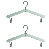 비케이라인 여행용 접이식 건조대 옷걸이, 그린, 2개입