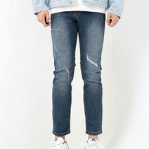 남성용 셀비지 3컬러 워싱 데미지 청바지