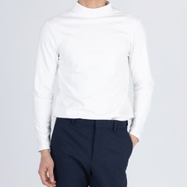 까망베르 남성용 하프 모크넥 데일리 티셔츠 W1ATLN311